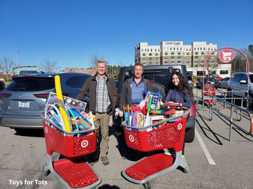 AgBiomers donating toys and gifts for ToysforTots