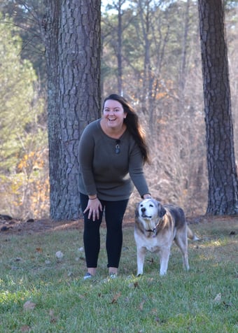 Jenna and dog